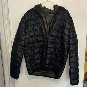 Tommy Hilfiger Black and Olive Puffer Jacket
